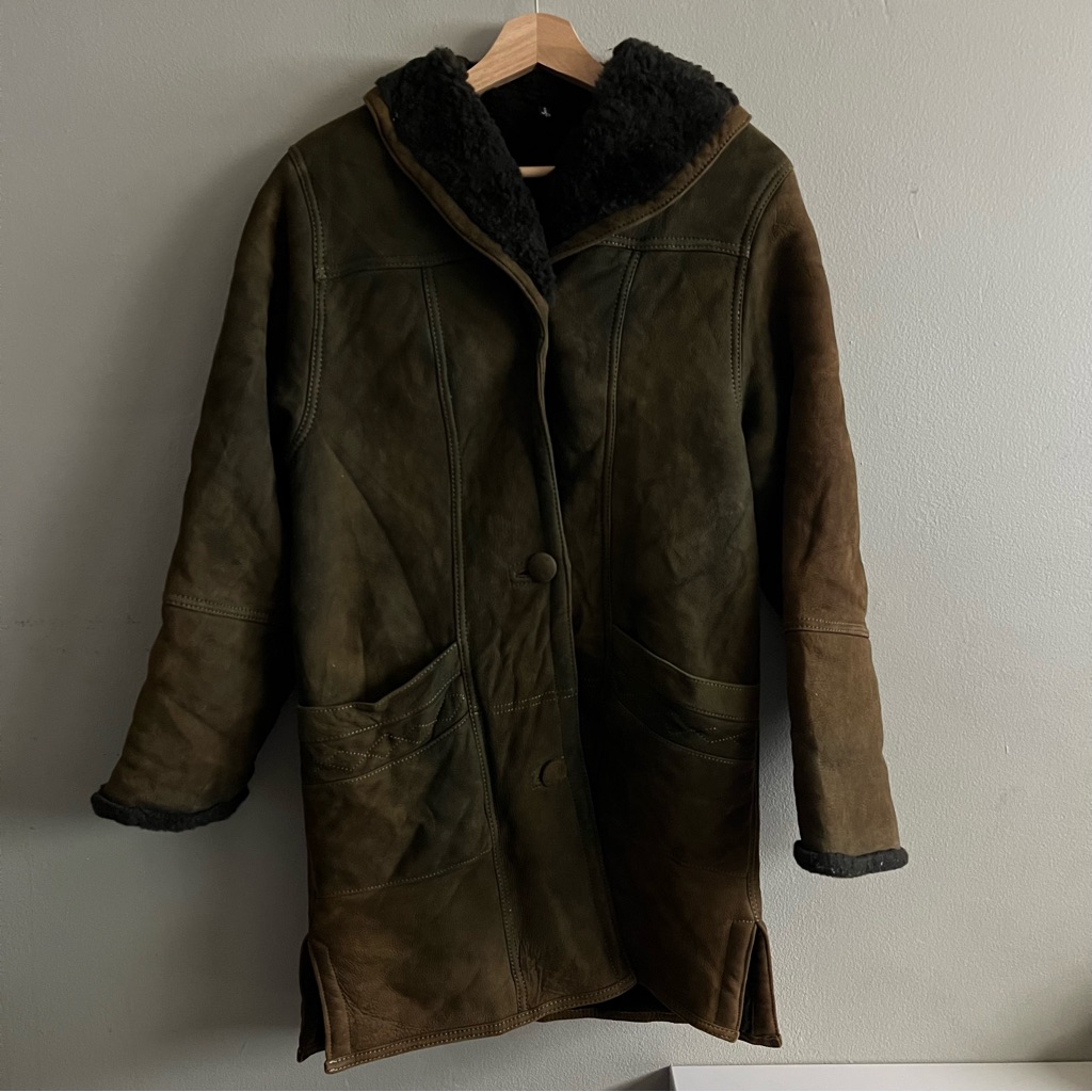 Maximilian Hooded Shearling Lamb Jacket With Zipper Dark Brown Coat